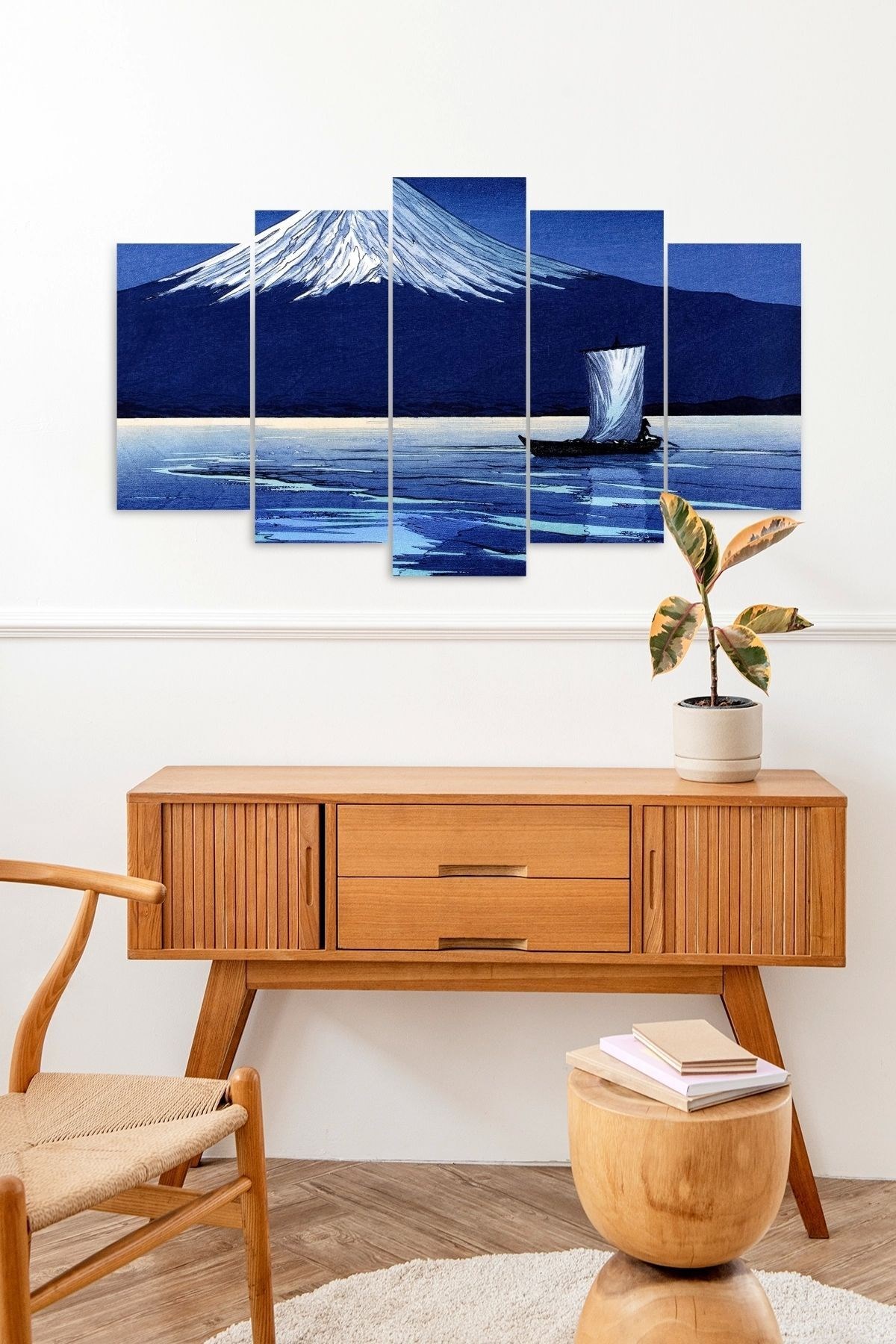 Manzara Doğa 5 Parçalı Mdf Tablo resmi