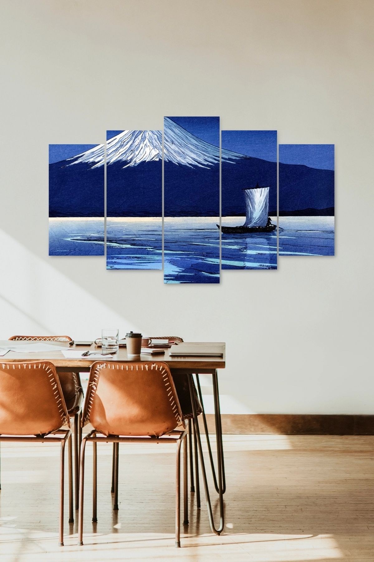 Manzara Doğa 5 Parçalı Mdf Tablo resmi