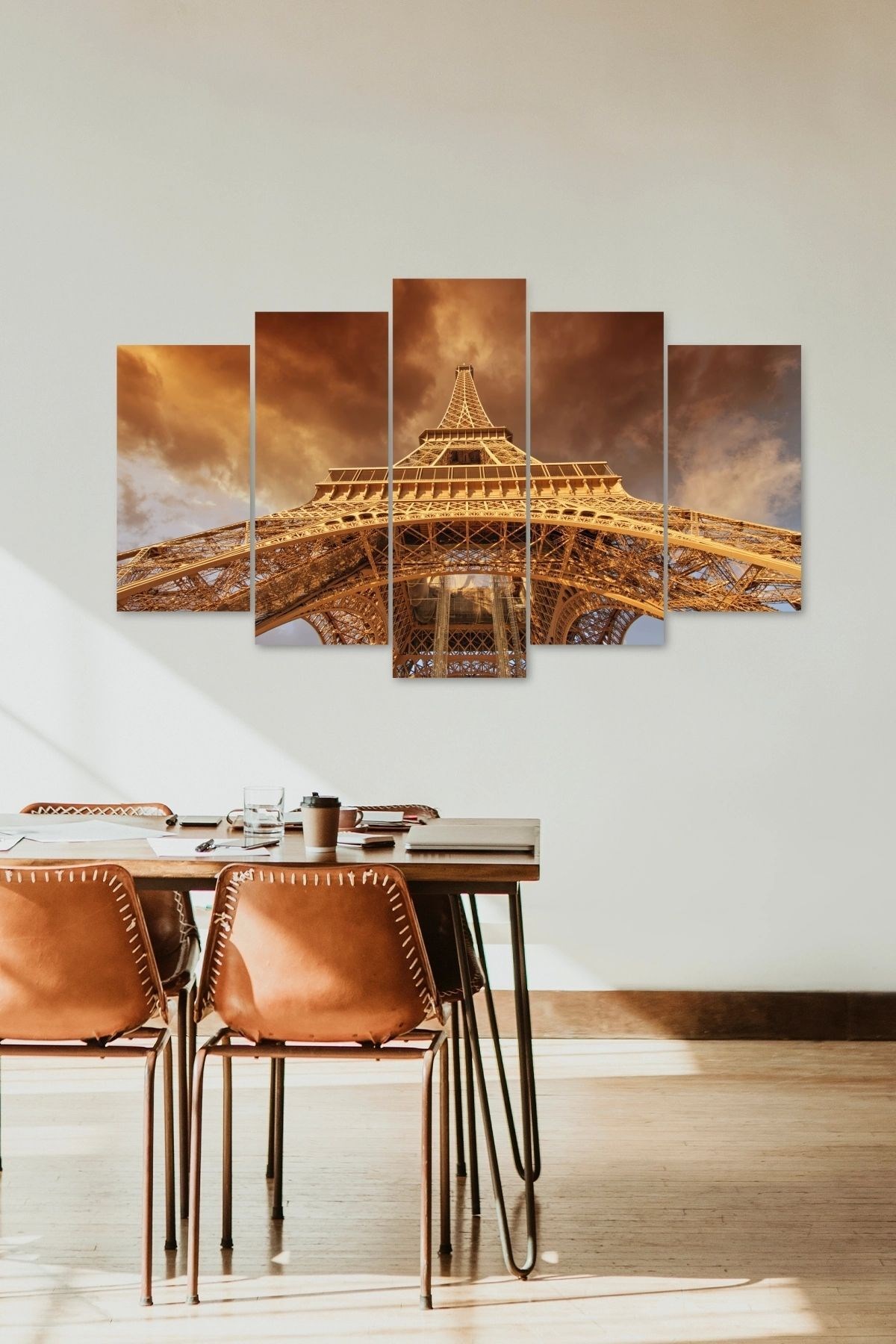 Eyfel Kulesi 5 Parçalı Mdf Tablo resmi