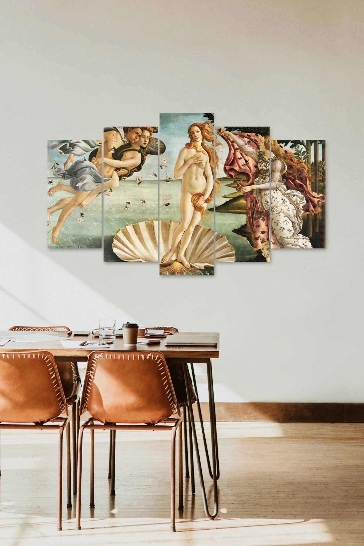 Deniz Kızı Manzarası 5 Parçalı Mdf Tablo resmi