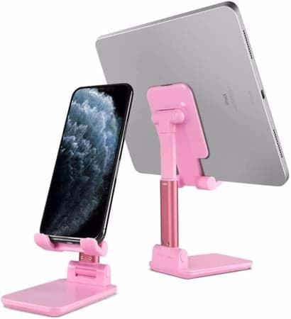 Picture of BUFFER® Pembe Aynalı Cep Telefonu Sabitleyici Stand Katlanabilir Ayarlanabilir Telefon Standı