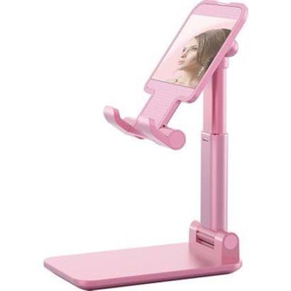 Picture of BUFFER® Pembe Aynalı Cep Telefonu Sabitleyici Stand Katlanabilir Ayarlanabilir Telefon Standı