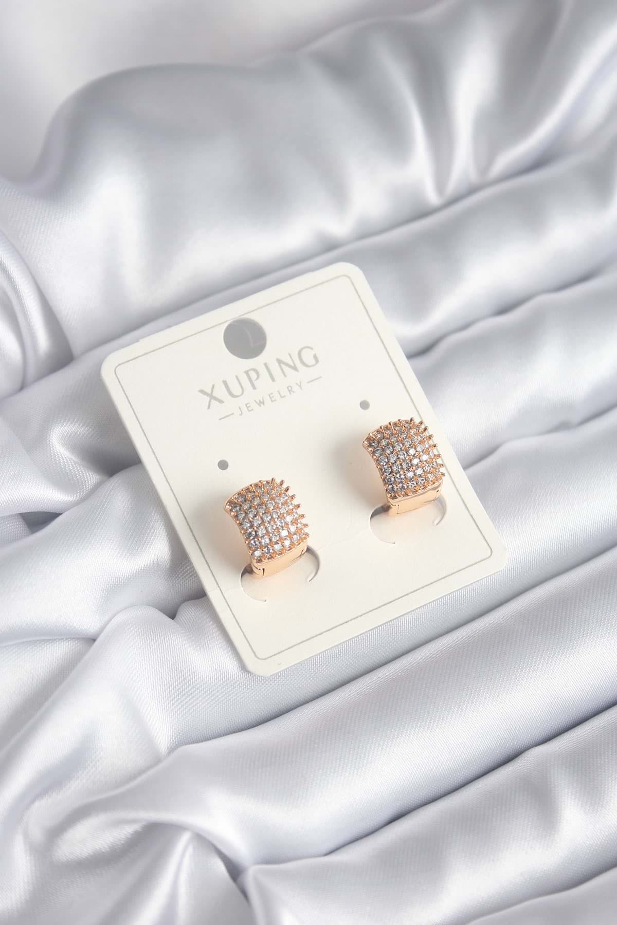Xuping Model Yoğun Zirkon Taşlı Kadın Küpe - TJ-BKP8315 resmi