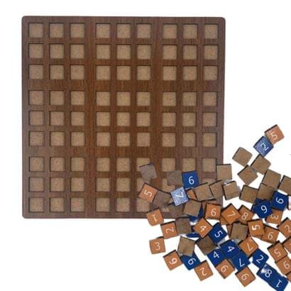 BUFFER® 9 Bölümlü Ahşap Sudoku Eğitici Oyun Seti resmi