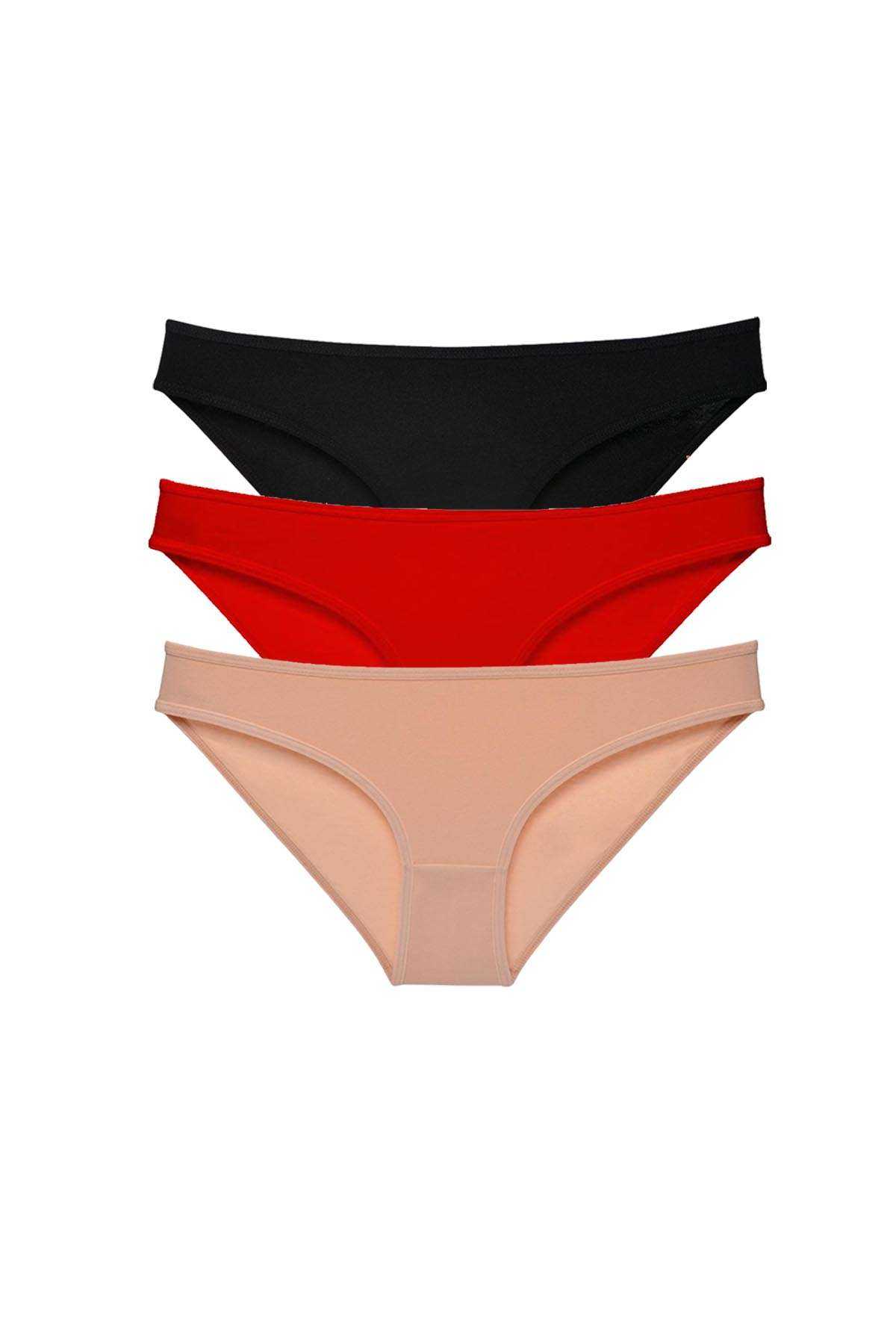 3 adet Süper Eko Set Likralı Kadın Slip Külot 539 resmi