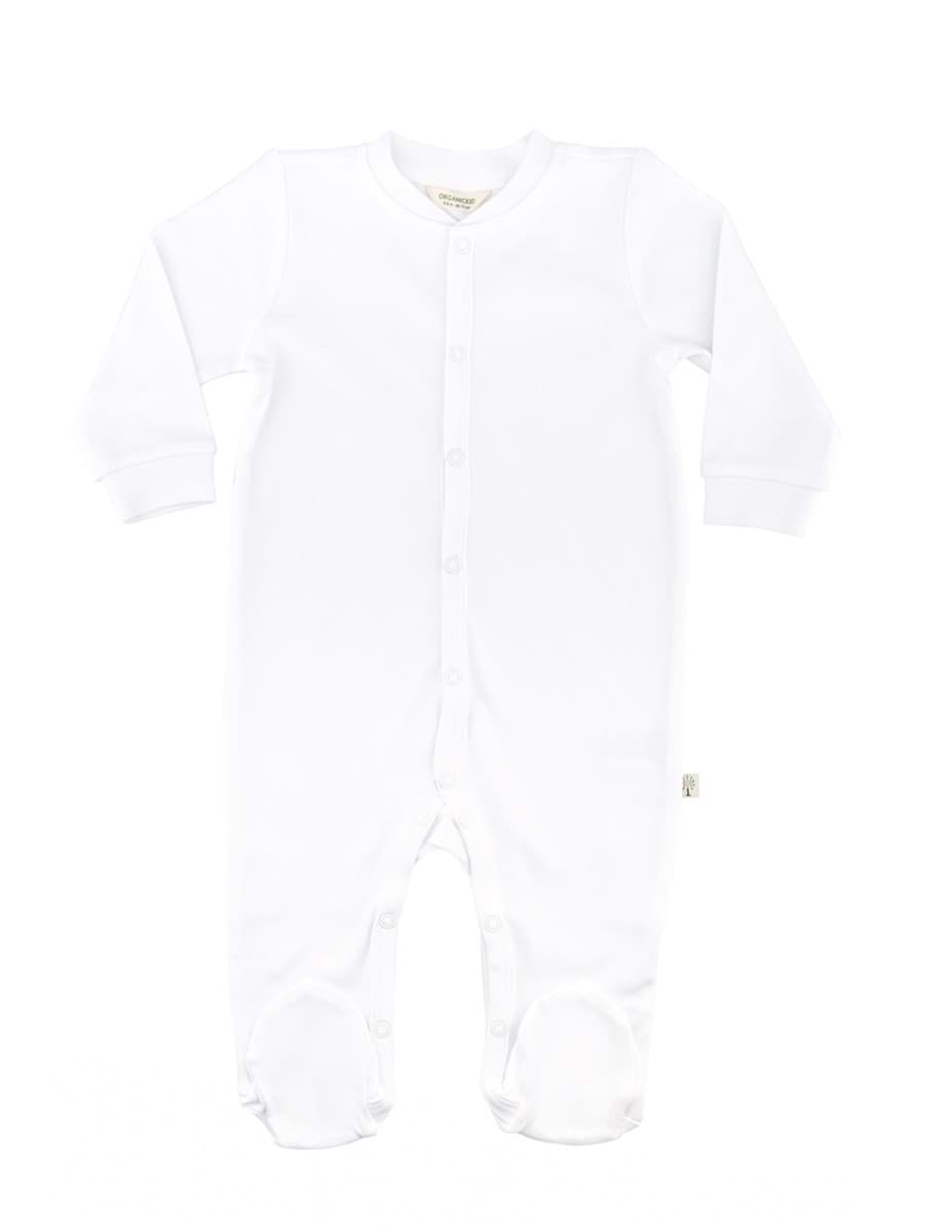 Picture of Basic White Baby Footed Rompers