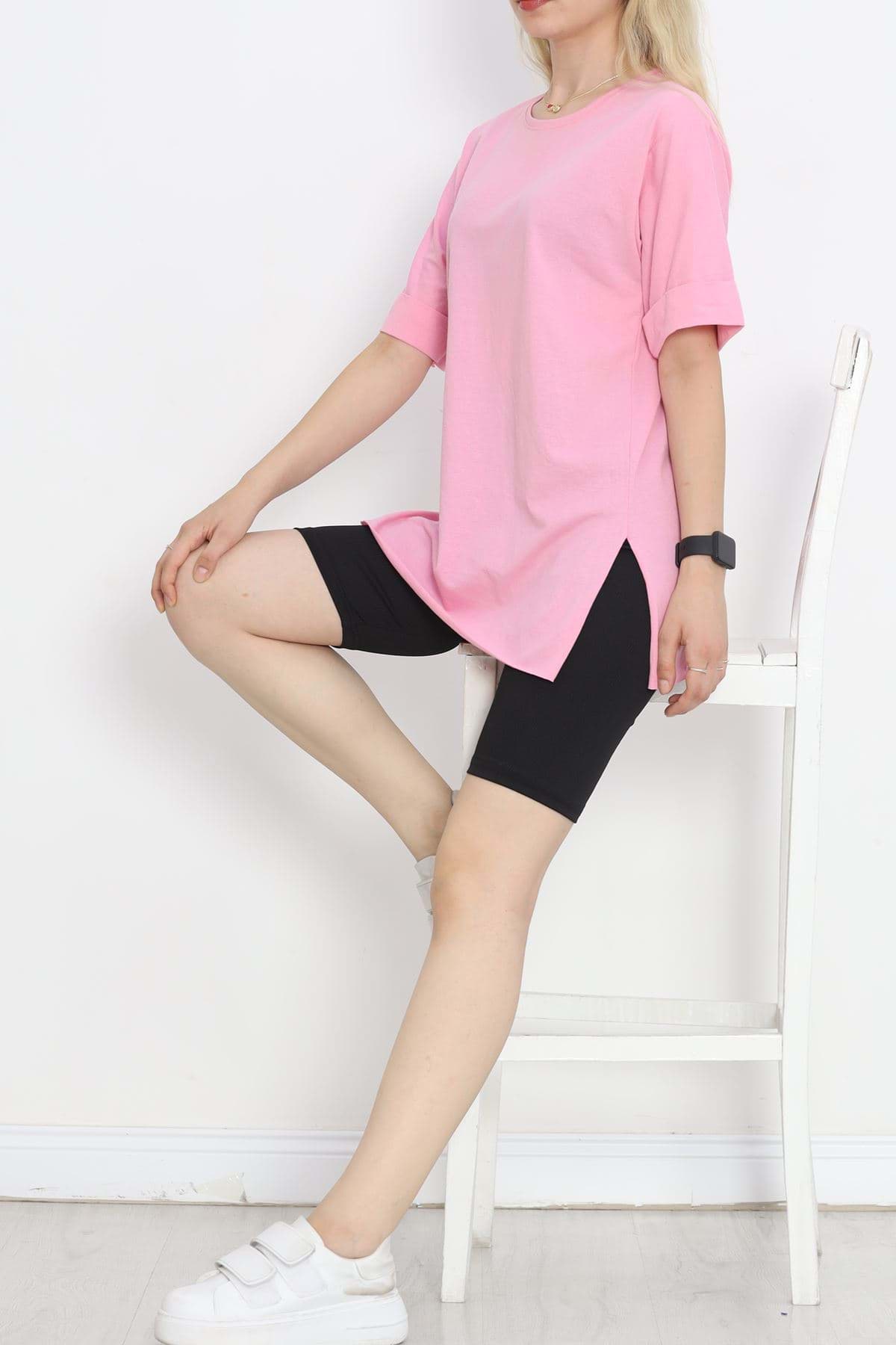 Duble Kol Tişört Pembe - 9611.253. resmi